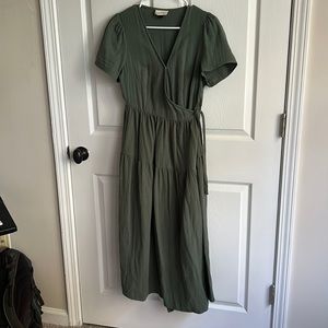 Universal thread wrap tie dress / sage green / XS